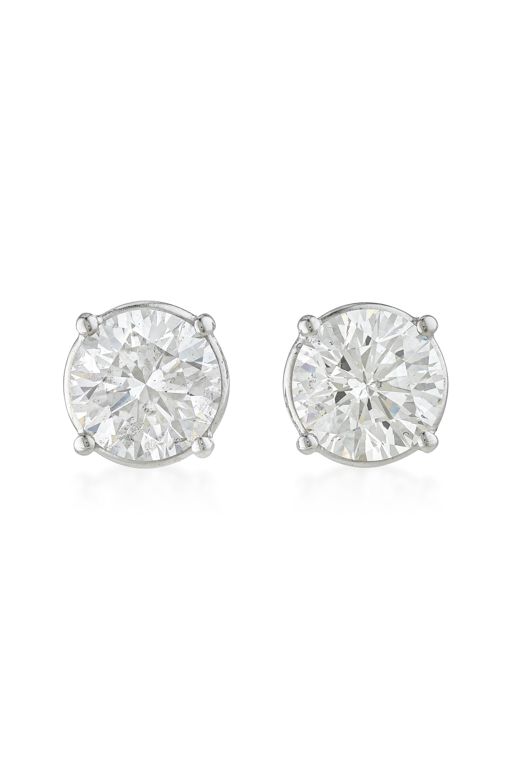 Pair of 14k Gold Diamond Earrings