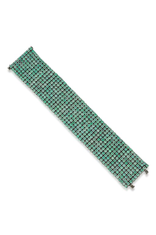 Silver Emerald Bracelet