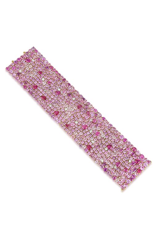 18k Gold Sapphire and Diamond Bracelet
