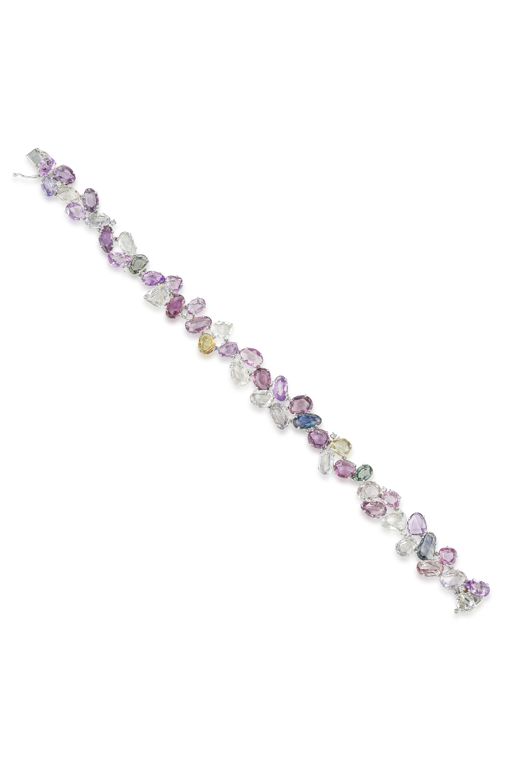 18k Gold Sapphire and Diamond Bracelet