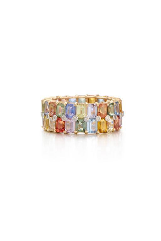 14k Gold Sapphire and Diamond Ring