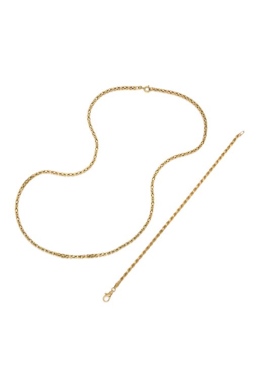 14k Gold Necklace and Bracelet