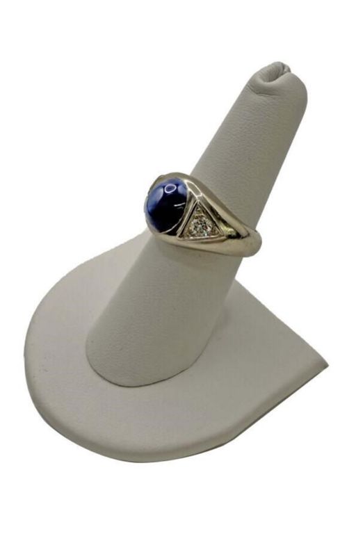 14k White Gold Sapphire and Diamond Ring