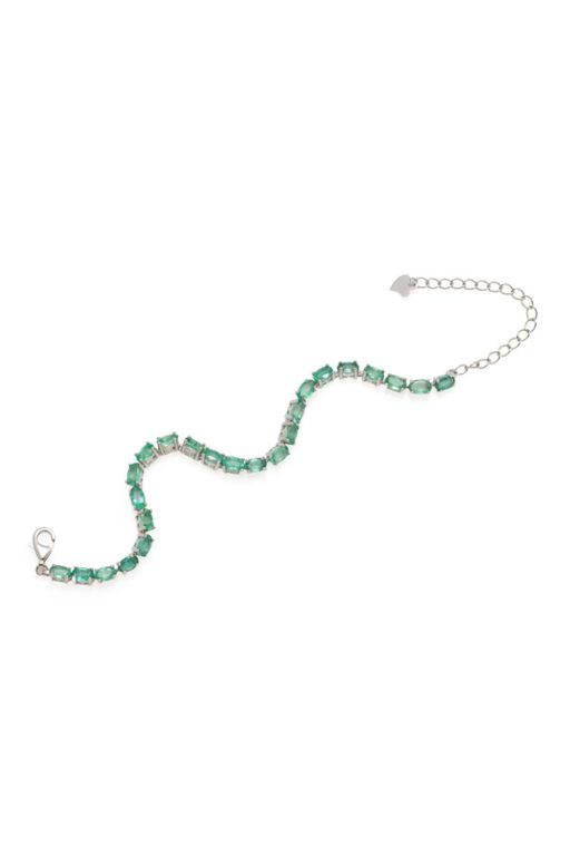 Sterling Silver Emerald Bracelet