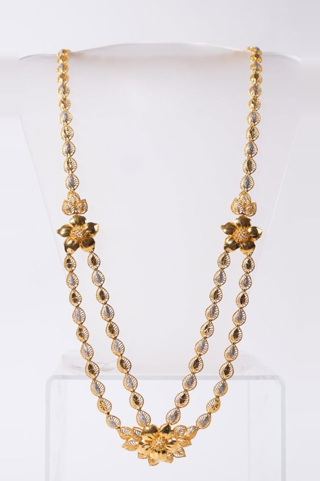 22k Yellow and White Gold Necklace