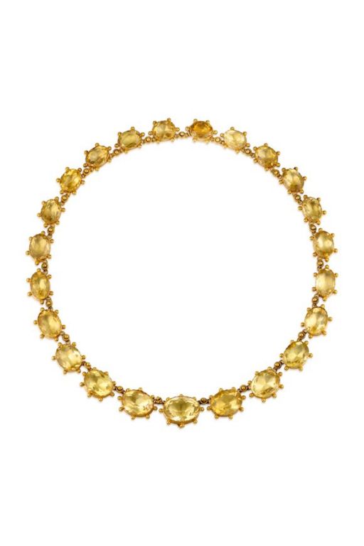 9k Gold Citrine Necklace