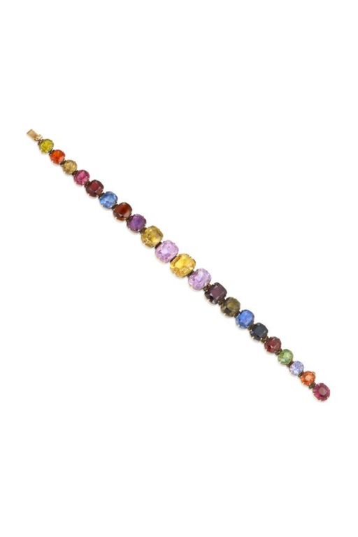 9k Gold Multi-Gem Bracelet
