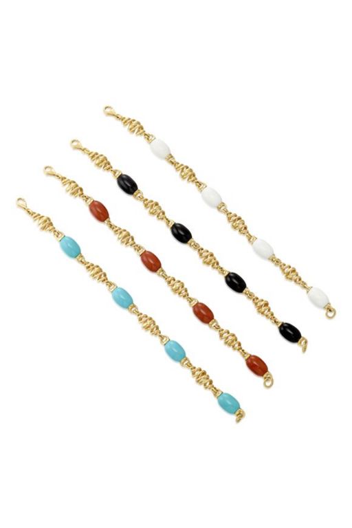 18k Gold Multi-Gem Bracelets