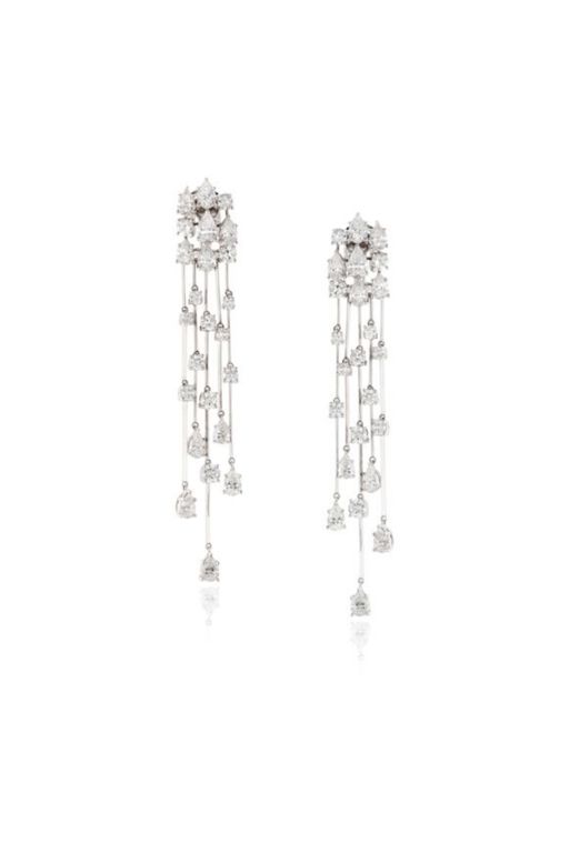 Pair of Platinum Diamond Earrings