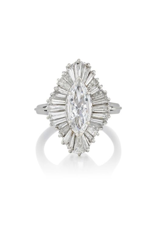 14k White Gold Diamond Ring