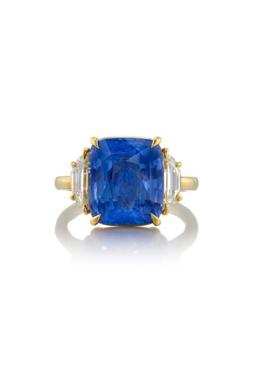 18k Gold Sapphire and Diamond Ring