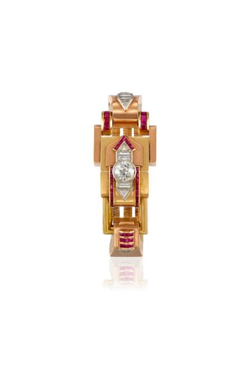 14k Gold Ruby and Diamond Bracelet