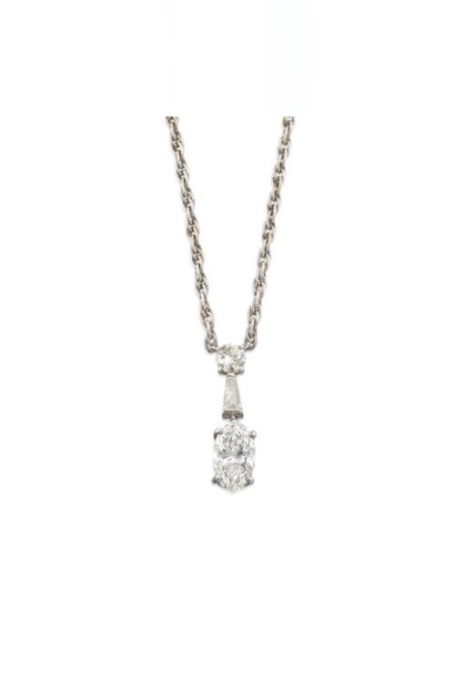 Gold and Platinum Diamond Necklace
