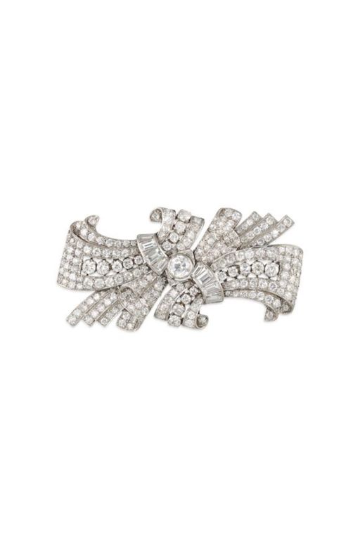 Platinum Diamond Brooch
