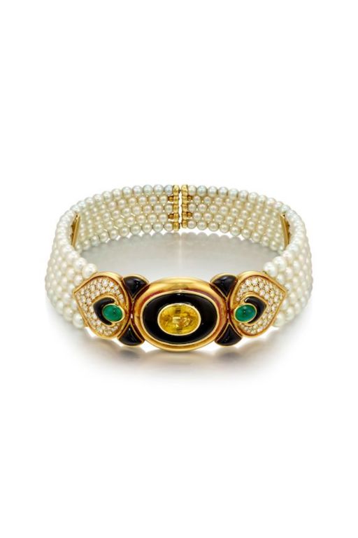 18k Gold Multi-Gem Necklace