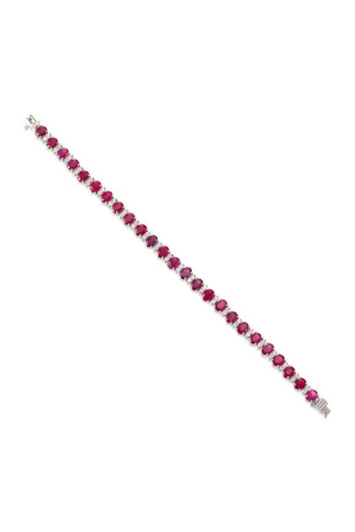 14k Gold Ruby and Diamond Bracelet