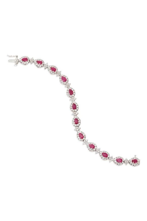 14k Gold Ruby and Diamond Bracelet