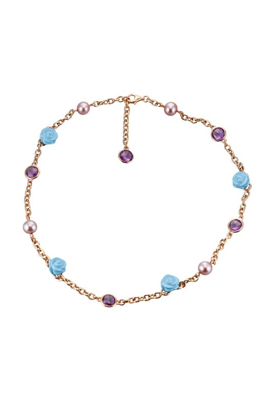 18k Gold Multi-Gem Necklace