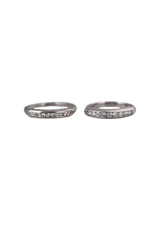 Two 18k Gold and Platinum Diamond Rings