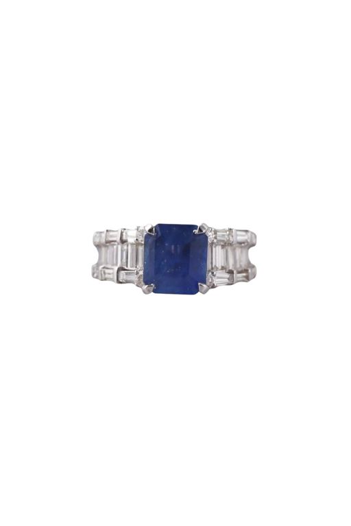 14k Gold Sapphire and Diamond Ring