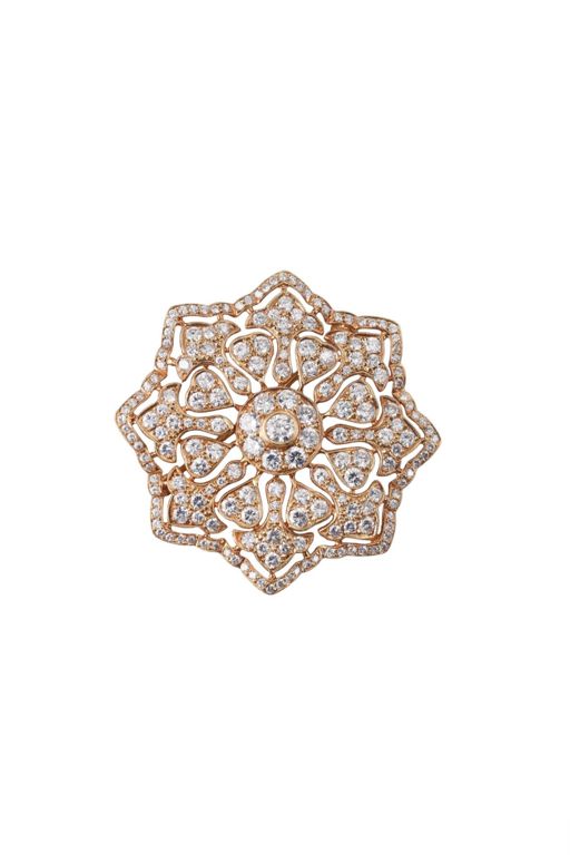 18k Gold Diamond Brooch