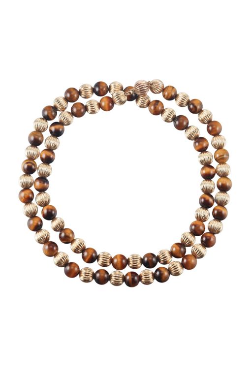 14k Gold Tiger Eye Necklace