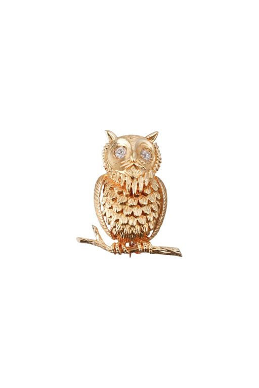 18k Gold Diamond Brooch