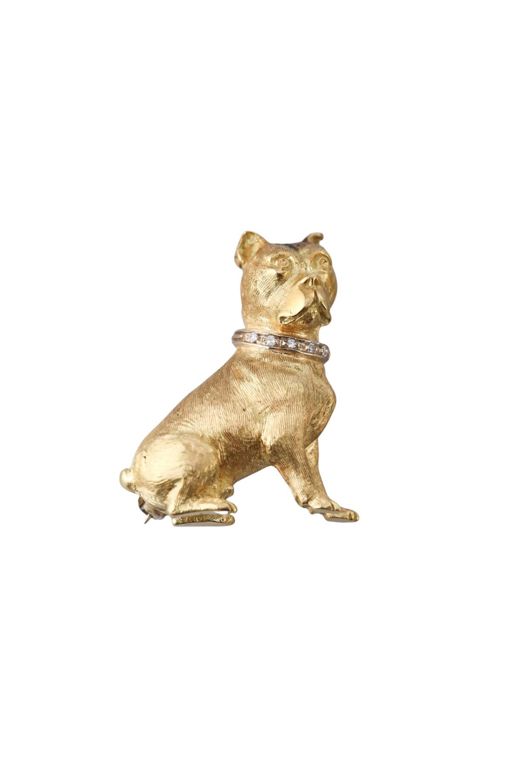 18k Gold Diamond Brooch / Pendant