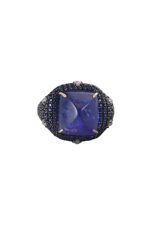14k Gold, Sterling Silver Multi-Gem Ring