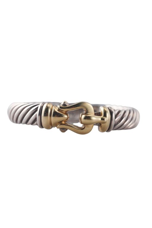18k Gold and Sterling Silver Bangle Bracelet