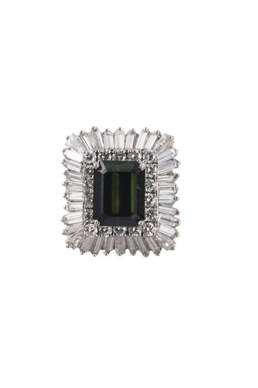 14k Gold Tourmaline and Diamond Ring