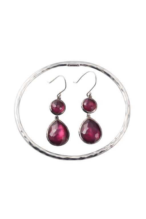 Sterling Silver Amethyst Earrings and Bracelet