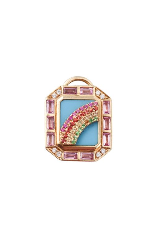 18k Gold Multi-Gem Pendant