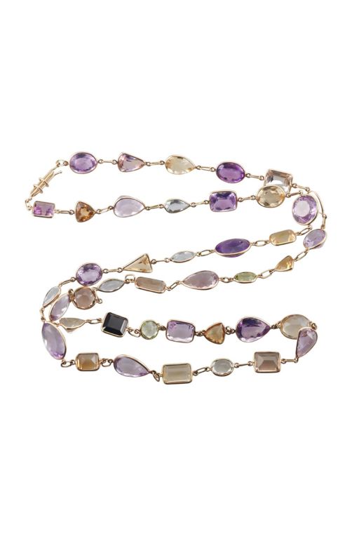 18k Gold Multi-Gem Necklace