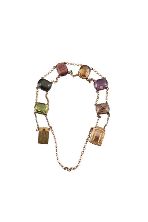 14k Gold Multi-Gem Bracelet