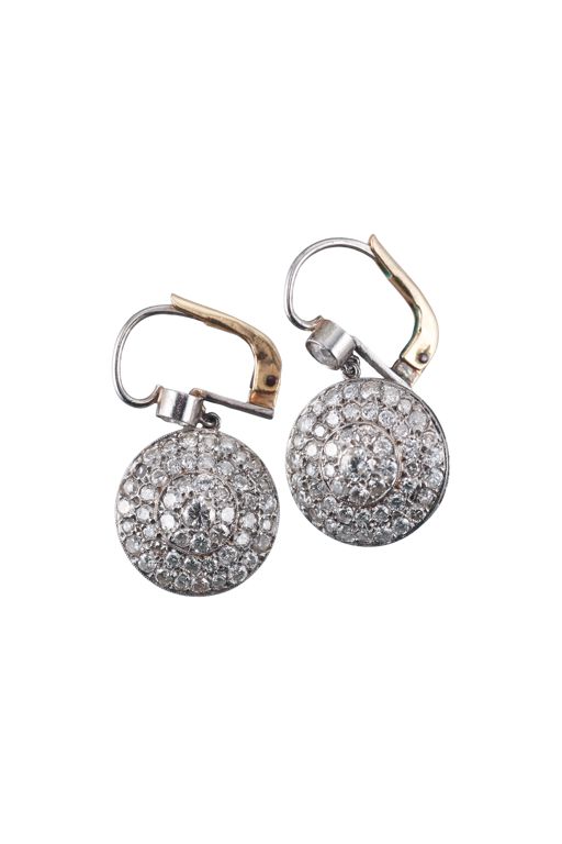 Platinum Gold Diamond Earrings