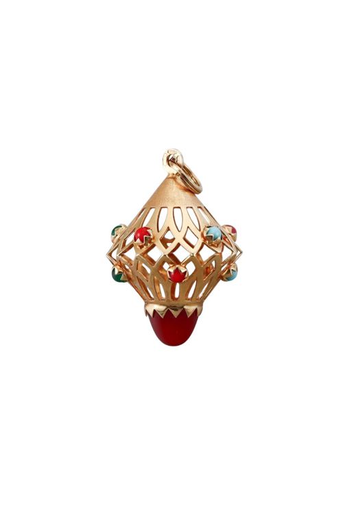 18k Gold Multi-Gem Pendant