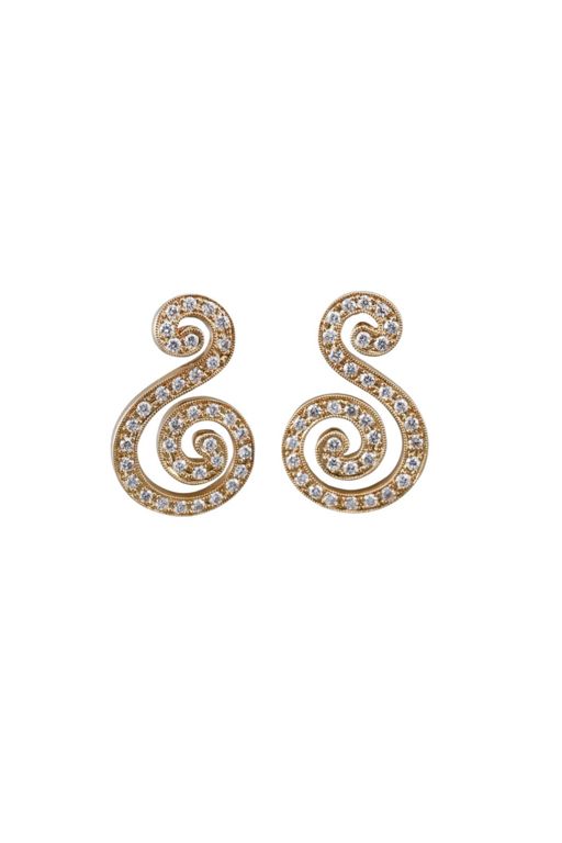 18k Gold Diamond Earrings