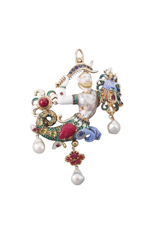 Gold Multi-Gem Pendant