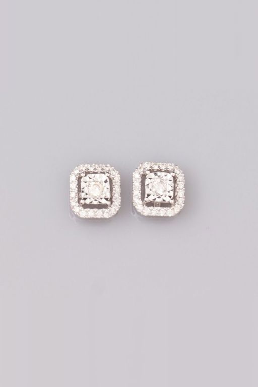 18k White Gold Diamond Earrings