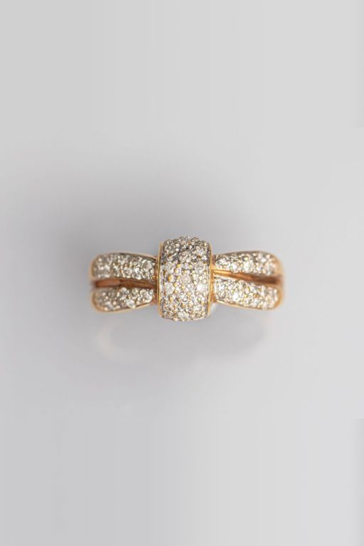 18k Yellow Gold Diamond Turban Ring
