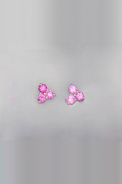 18k White Gold Sapphire Stud Earrings