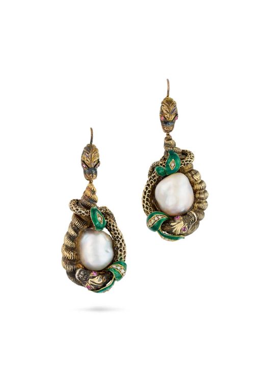 Pair of Multi-Gem Earrings