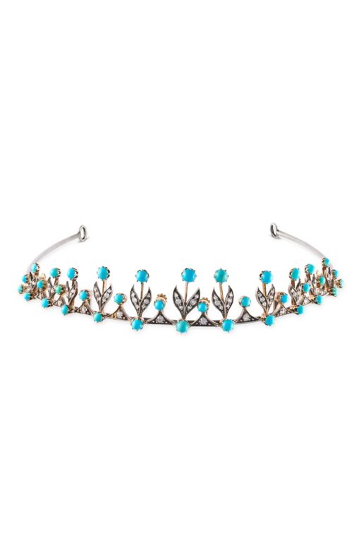 Turquoise and Diamond Tiara