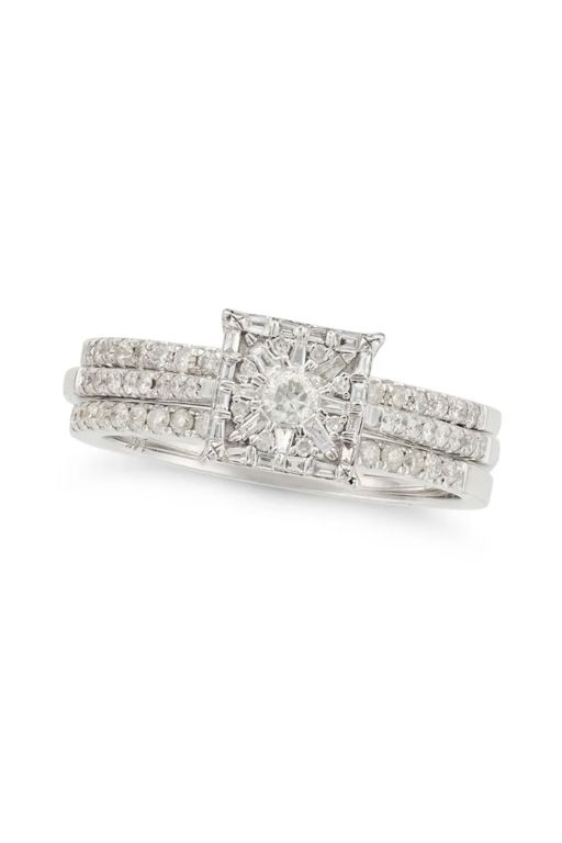 Three 14k Gold Diamond Rings