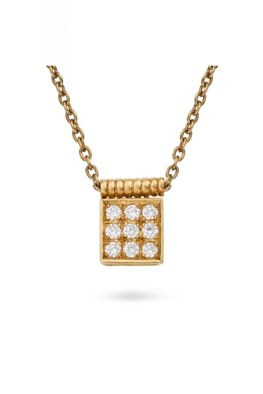 18k Gold Diamond Pendant Necklace