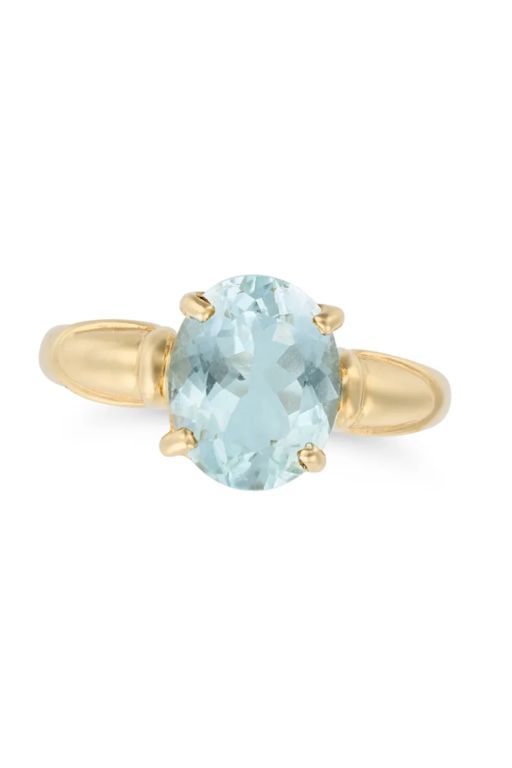 18k Gold Aquamarine Ring