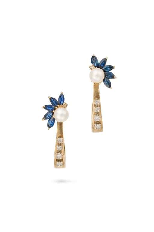 14k Gold Multi-Gem Earrings