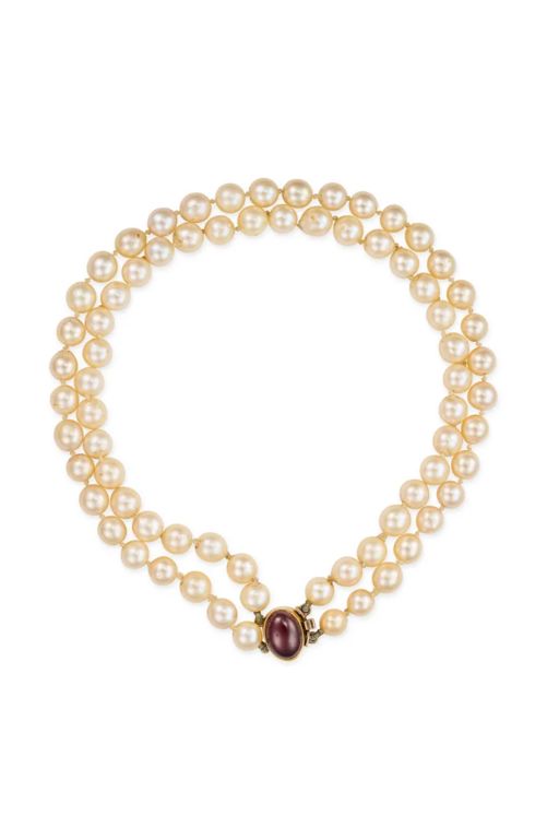 Pearl and Garnet Necklace