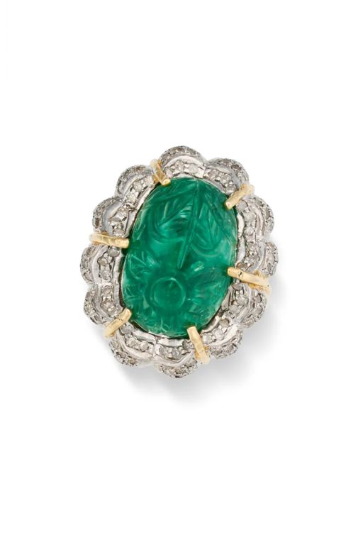 Emerald and Diamond Ring